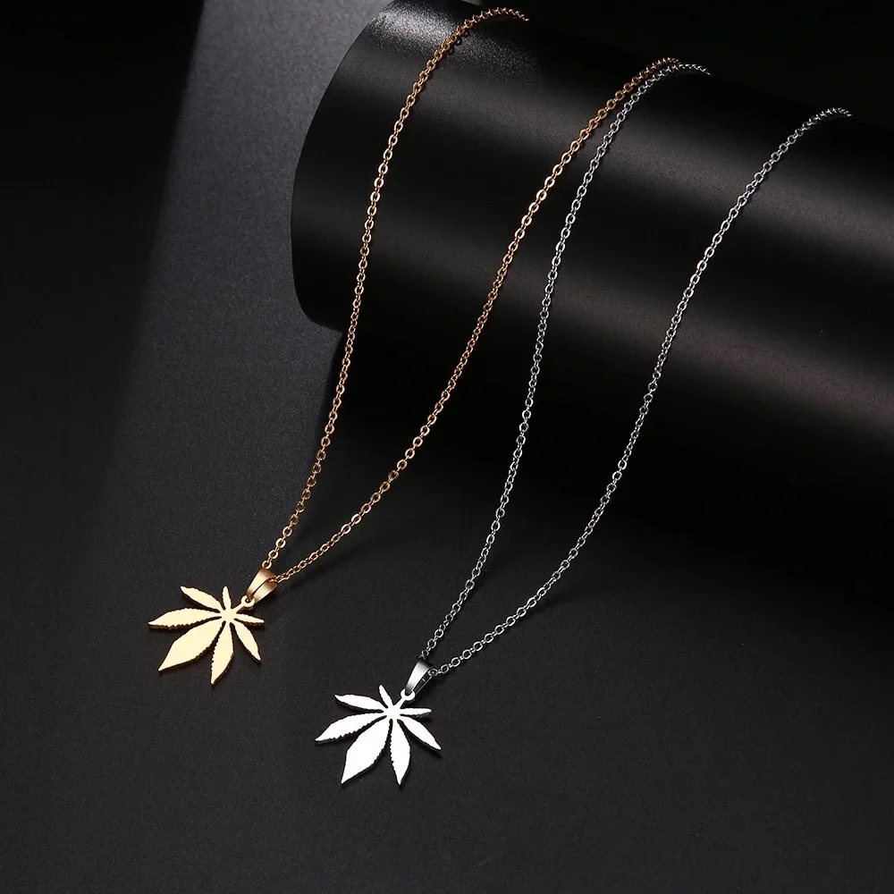 New Leaf Simple Delicate Necklace - Picture 3 of 5